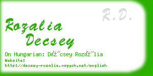 rozalia decsey business card